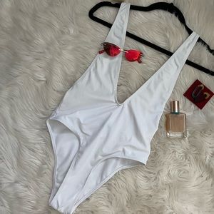 One Piece Swimsuit- White